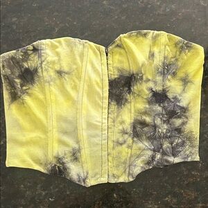 Paola Frani mesh tie dye corset